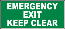 SAFETY SIGN (SAV) | Emergency Exit Keep Clear